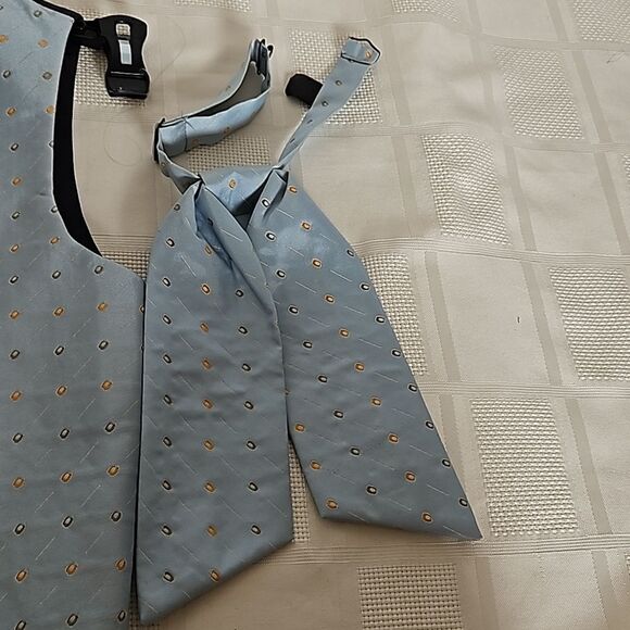 Top Kids Boy's Waist Coat Vest & Tie Blue 3X - Picture 15 of 16